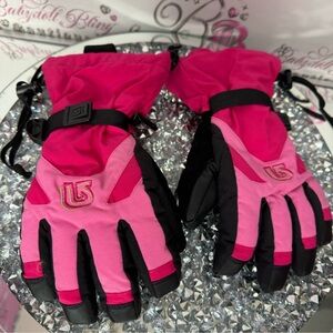 Burton gloves winter snowboarding ski mountains warm high style pink snow mitts